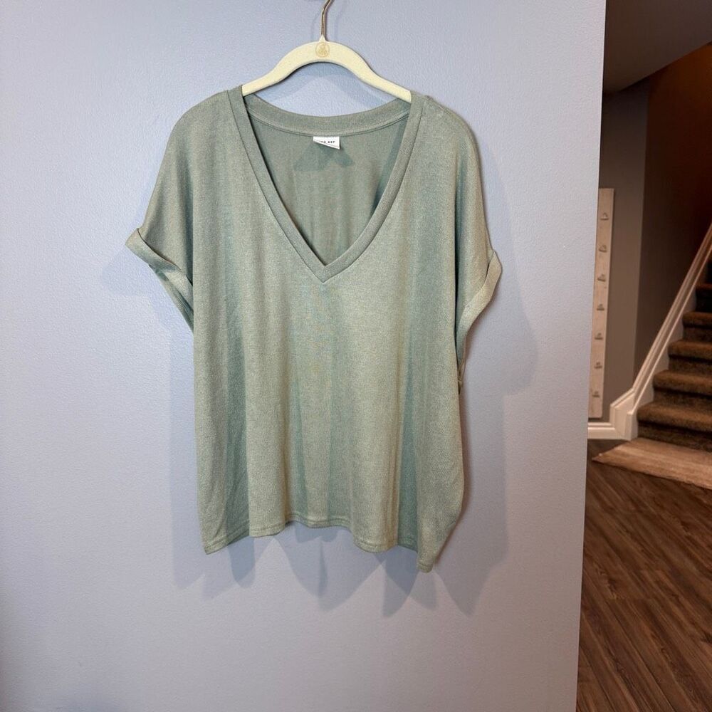 Mod Ref Soft Sage Green Relaxed Sweater Shirt L